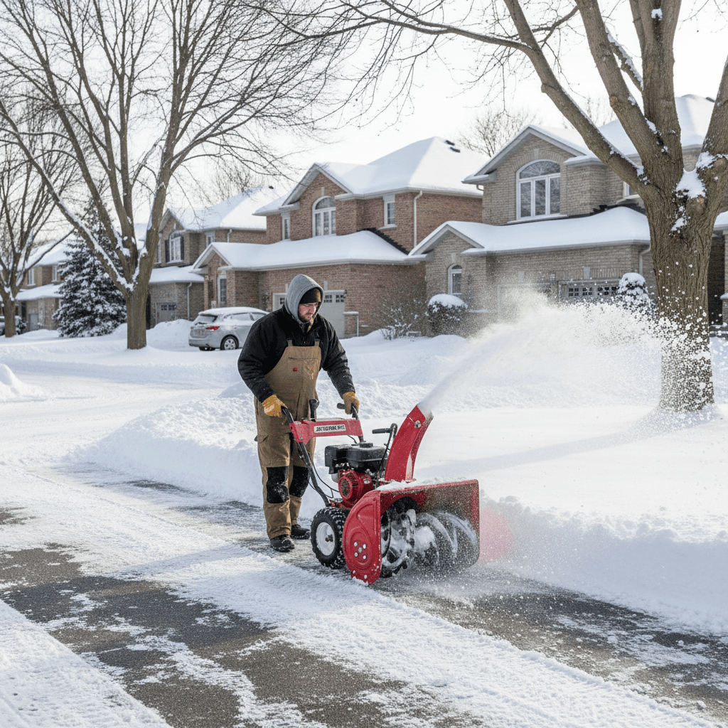 Winter snow removal and driveway clearing